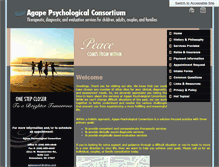 Tablet Screenshot of agapepsych.com
